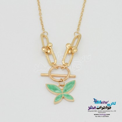 گردنبند طلا - طرح پروانه-MM2117